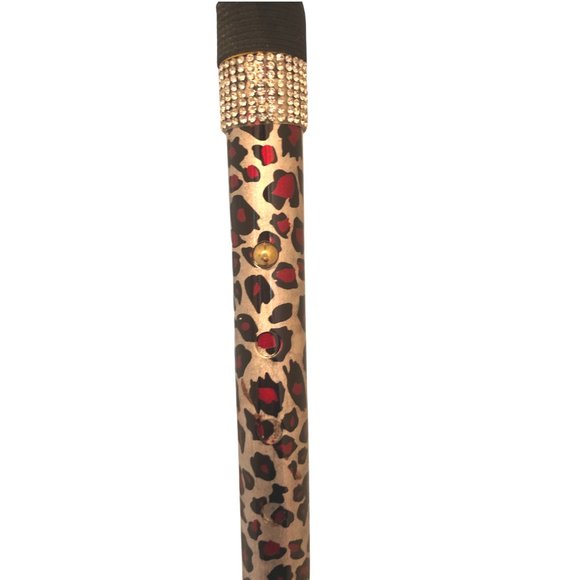 Red Cheetah Diamond Cane - Picture 4 of 6